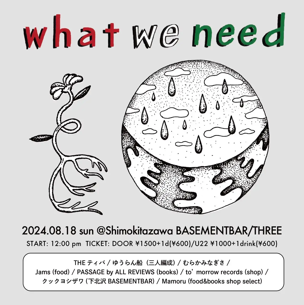 『what we need』フライヤー