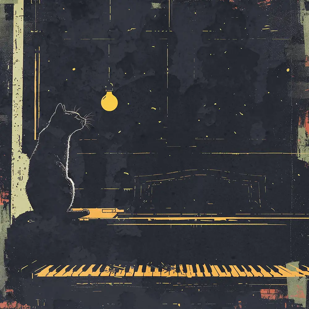 「Broken Piano Heart」nite pianosアートワーク