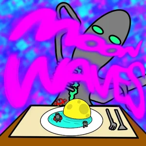 「moon waves」Pink Zaphod Magical Beeblebroxアートワーク