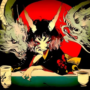 「天狗舞」/ ユウラギ アートワーク