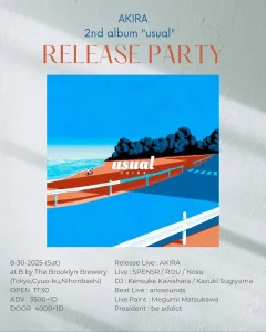 2nd ALBUM "usual" release partyフライヤー