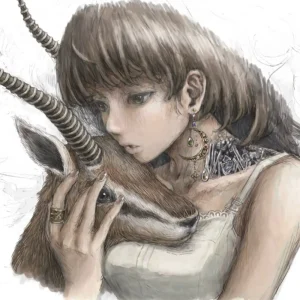 「孤独な友だち feat. Tyrkouaz」みけたはなアートワーク