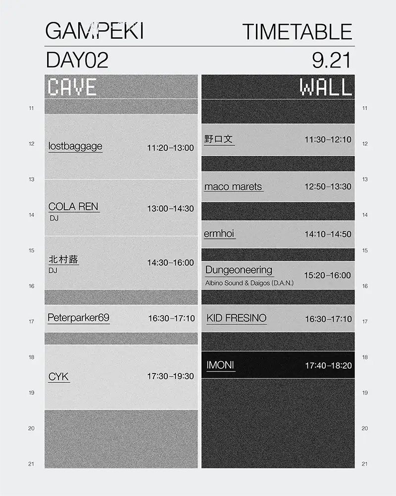 タイムテーブル2日目