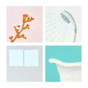 「ぬるいシャワー」新井恵理那,宇宙まおアートワーク