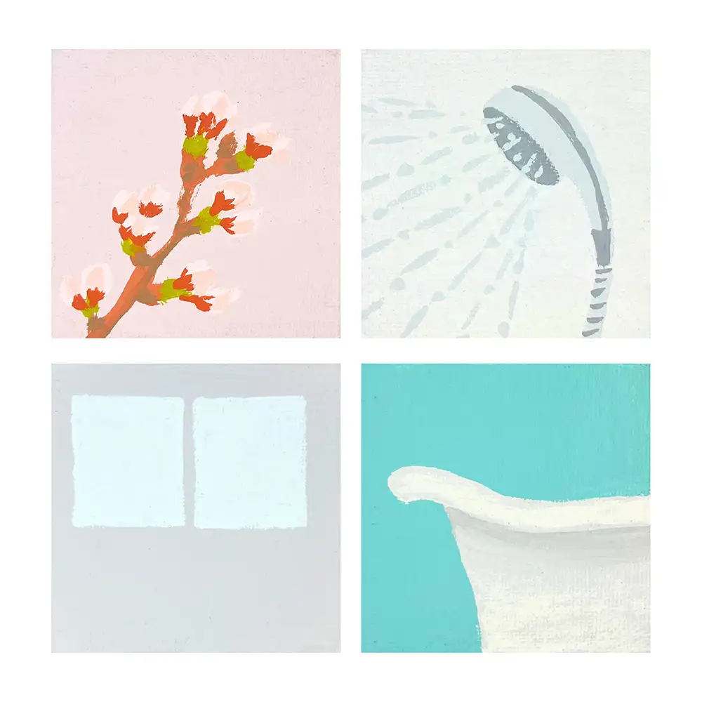 「ぬるいシャワー」新井恵理那,宇宙まおアートワーク