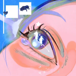 「青すぎるブルー」/ mogariアートワーク