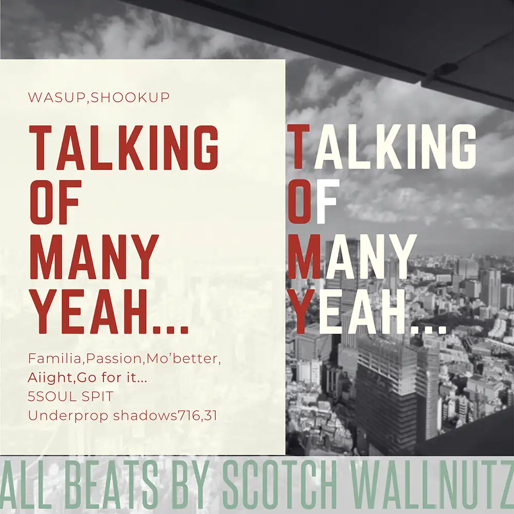 『TALKING OF MANY YEAH...』/ TOMYアートワーク