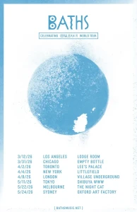 『Baths' Celebrating Cerulean』フライヤー