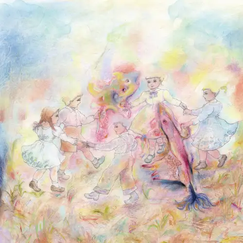 『Play Nursery Rhymes and Children's Songs(童謡と子供の歌を唄う)』/ Tokiyo Ooto & Orhythmoアートワーク