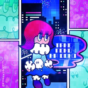 「TAKENOKO HA DOKO? (feat.焼き鳥)」/ むにゃむにゃプラスチック。アートワーク