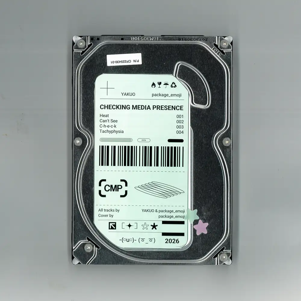 「Checking Media Presence」/ YAKUO + package_emojiアートワーク
