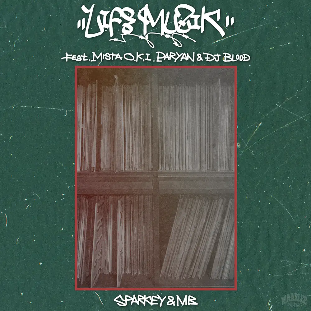 「LIFE MUZIK feat. MISTA O.K.I , PARYAN & DJ BLOOD」 SPARKEY & MBアートワーク