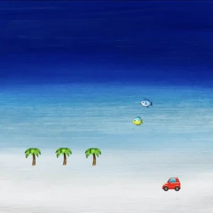 「琵琶湖でBBQ」/ Yassaアートワーク